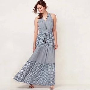 LC LAUREN CONRAD gingham maxi dress